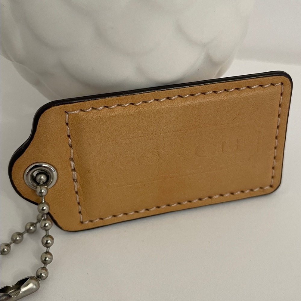 Coach 3” Leather Hang Tag